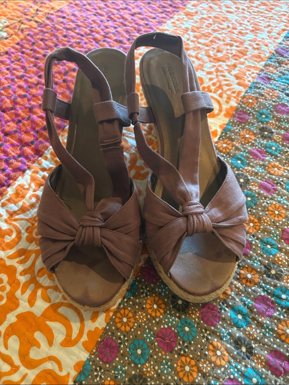 Sonoma brown cotton espadrilles